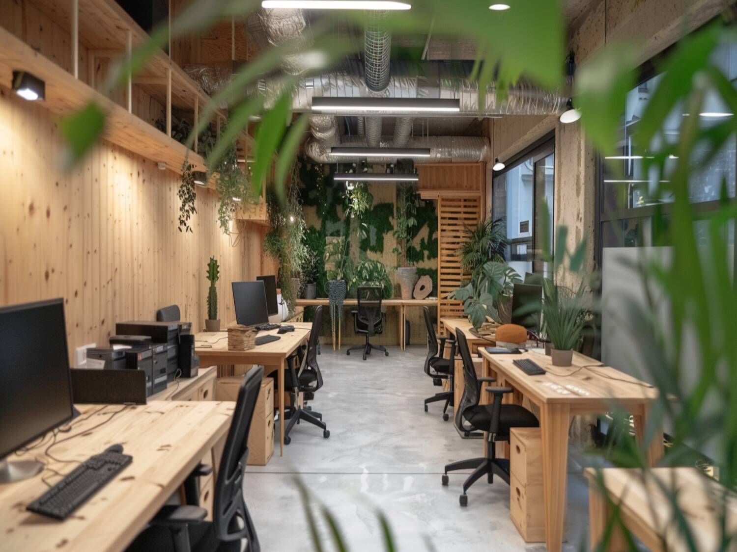 10 inspiracji na ekologiczne meble do biur coworkingowych.