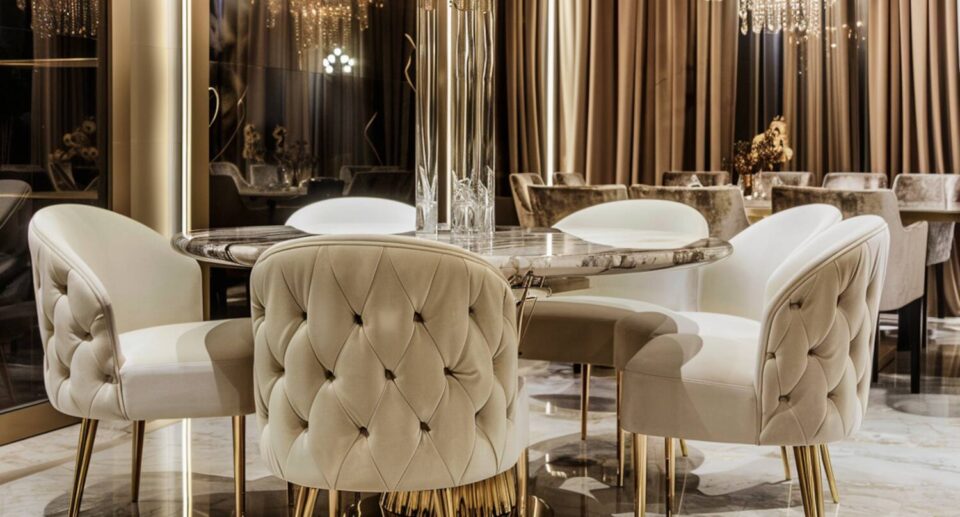 Jak wybrać trwałe krzesła w stylu glamour