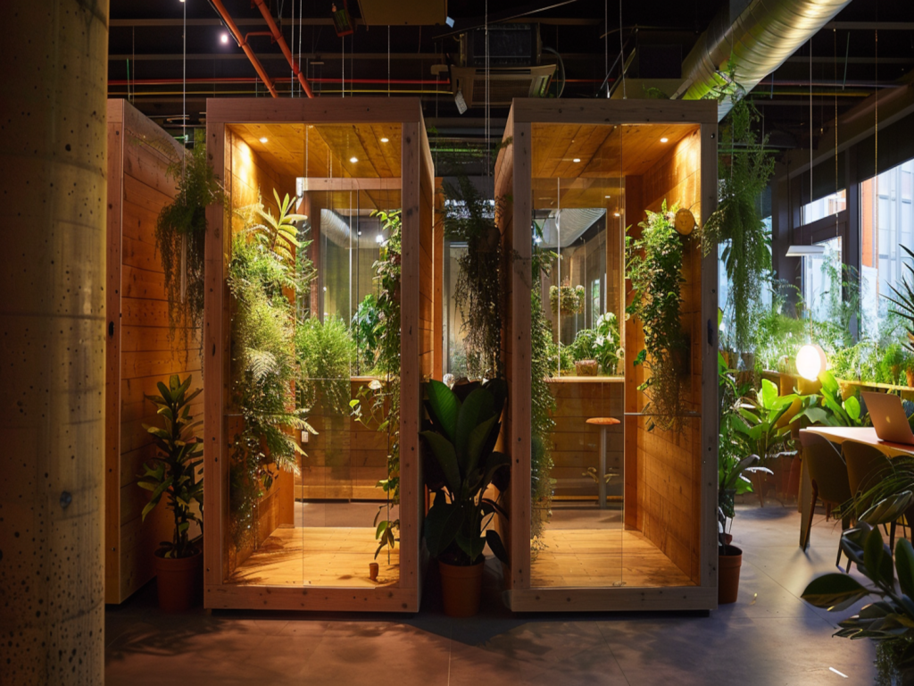 10 inspiracji na wnętrza coworkingowe w stylu eco-friendly z akcentami z drewna