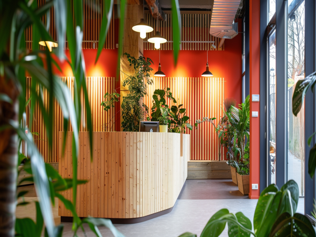 10 inspiracji na wnętrza coworkingowe w stylu eco-friendly z akcentami z drewna
