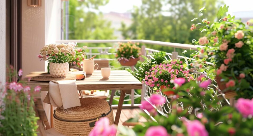 Jak zaaranżować balkon w stylu prowansalskim z dekoracyjnym oświetleniem