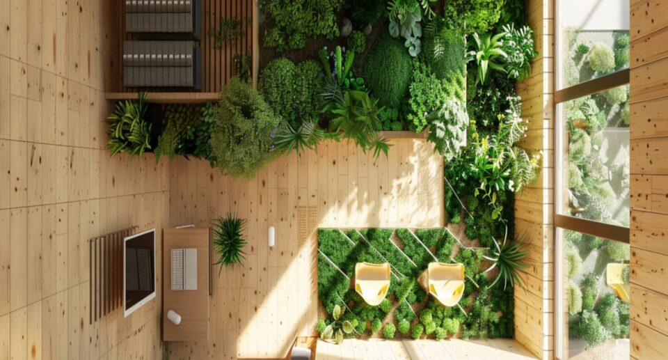 10 inspiracji na wnętrza coworkingowe w stylu eco-friendly z akcentami z drewna