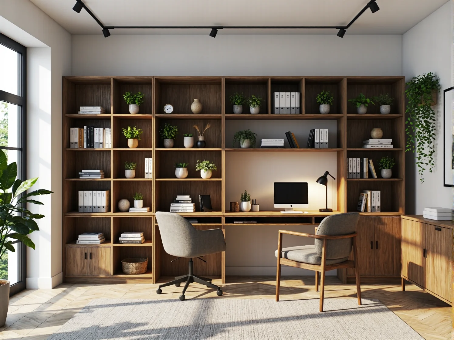 Kompaktowe biurko i krzesło ergonomiczne jako pomysł na biuro w małej kawalerce