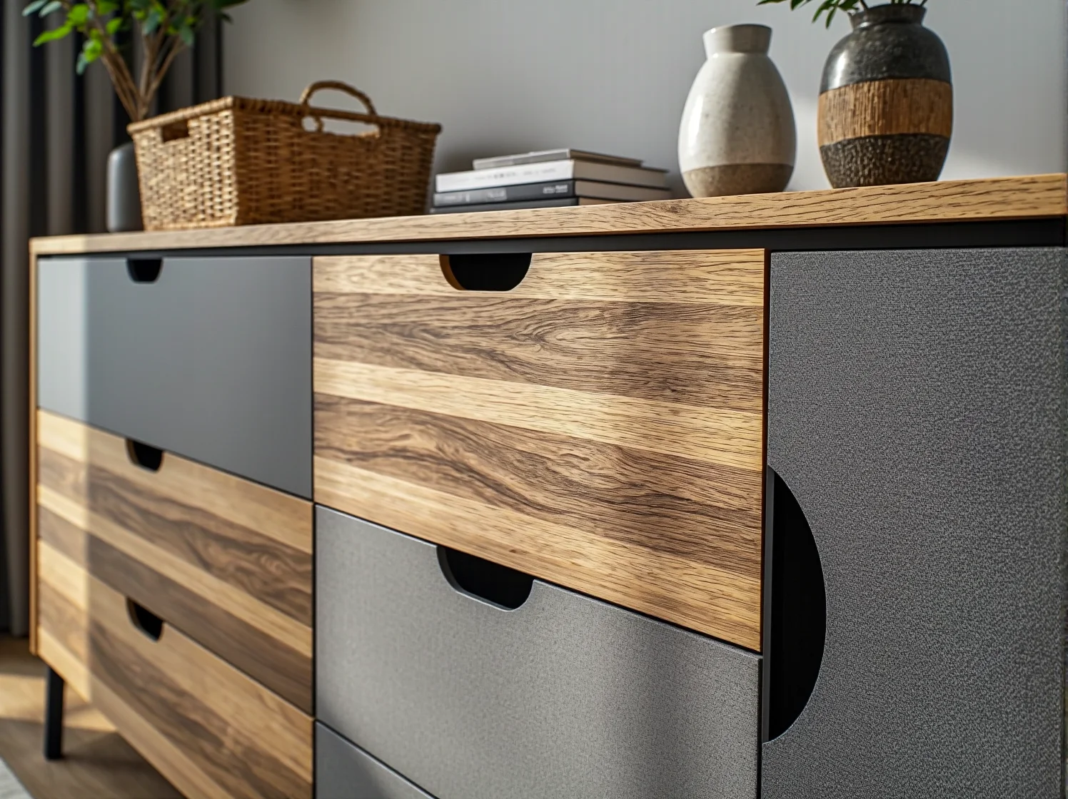 Biała komoda modułowa o wysokiej funkcjonalności - praktyczne meble do przechowywania ubrań.