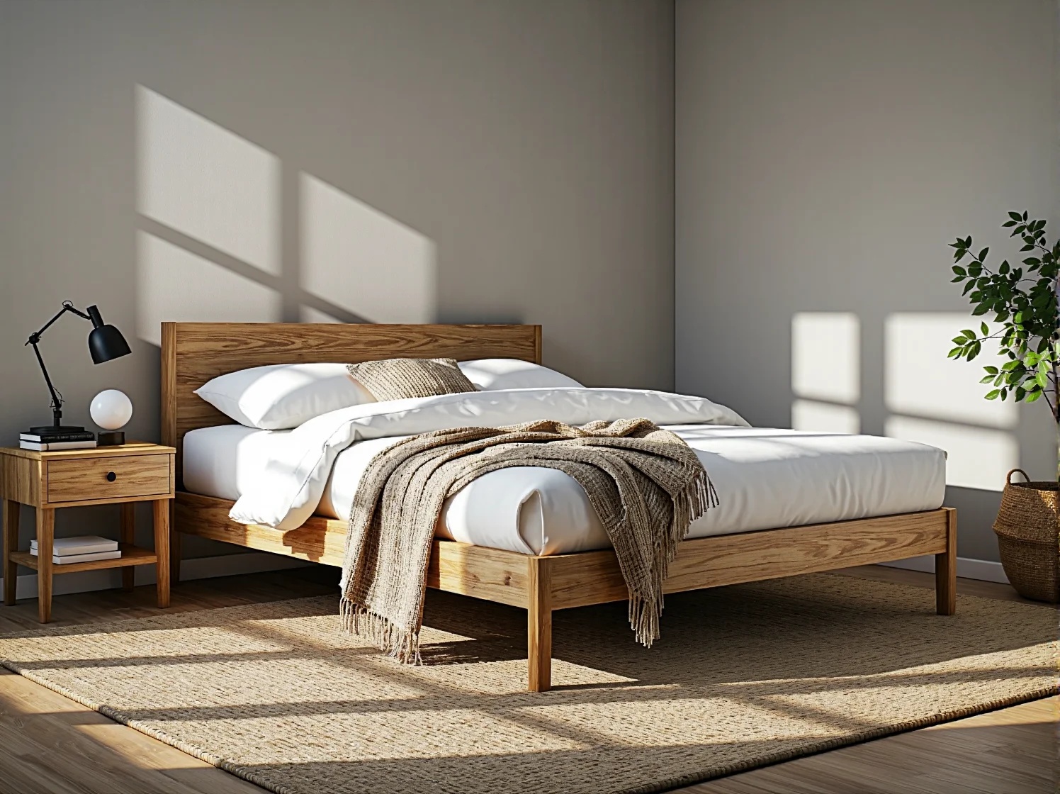 Fotel skandynawski z trwałym obiciem z naturalnej wełny w odcieniu szarości