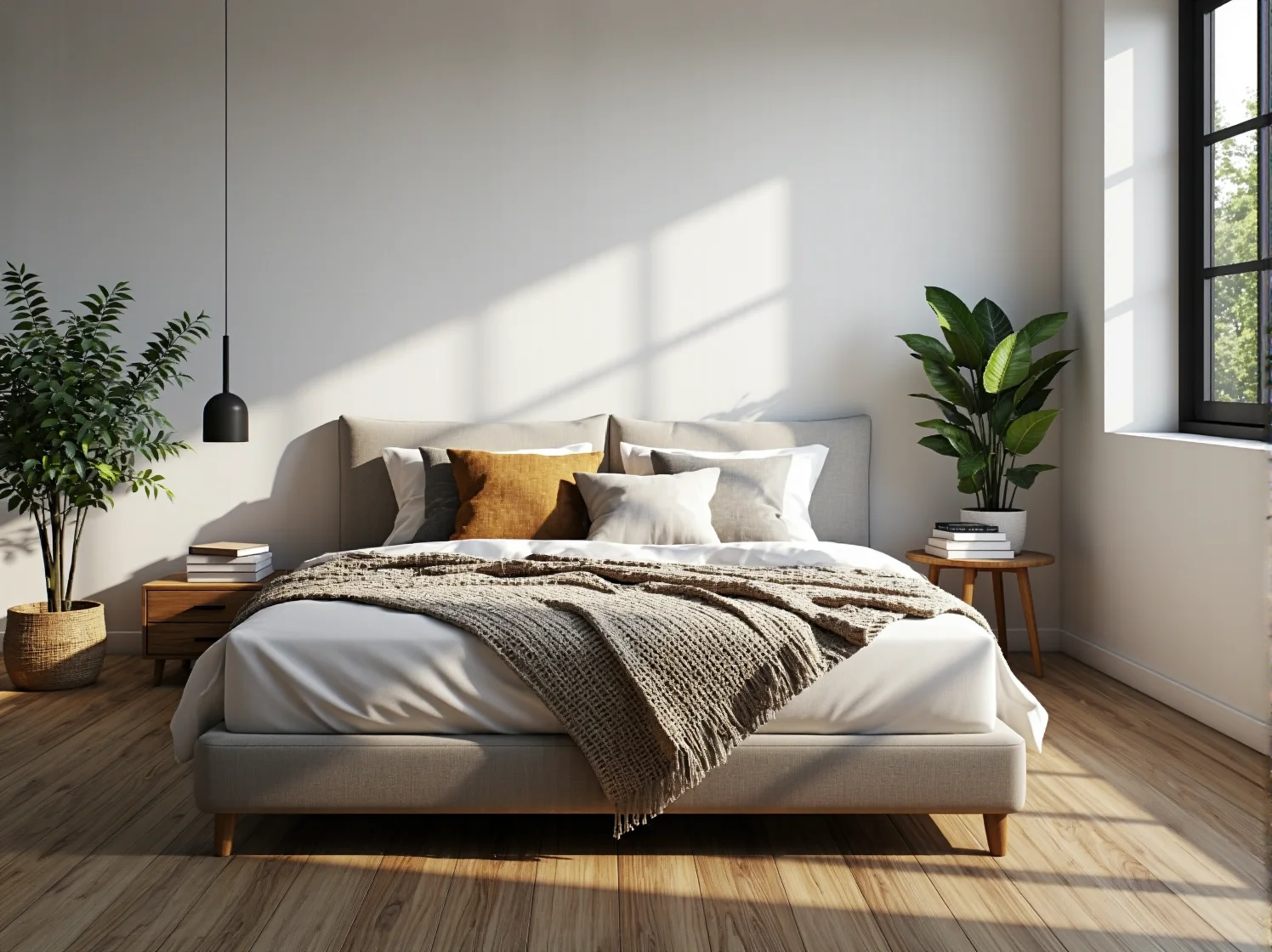 Łóżko kontynentalne z łatwozmywalną tkaniną, doskonałe do domu z dziećmi.