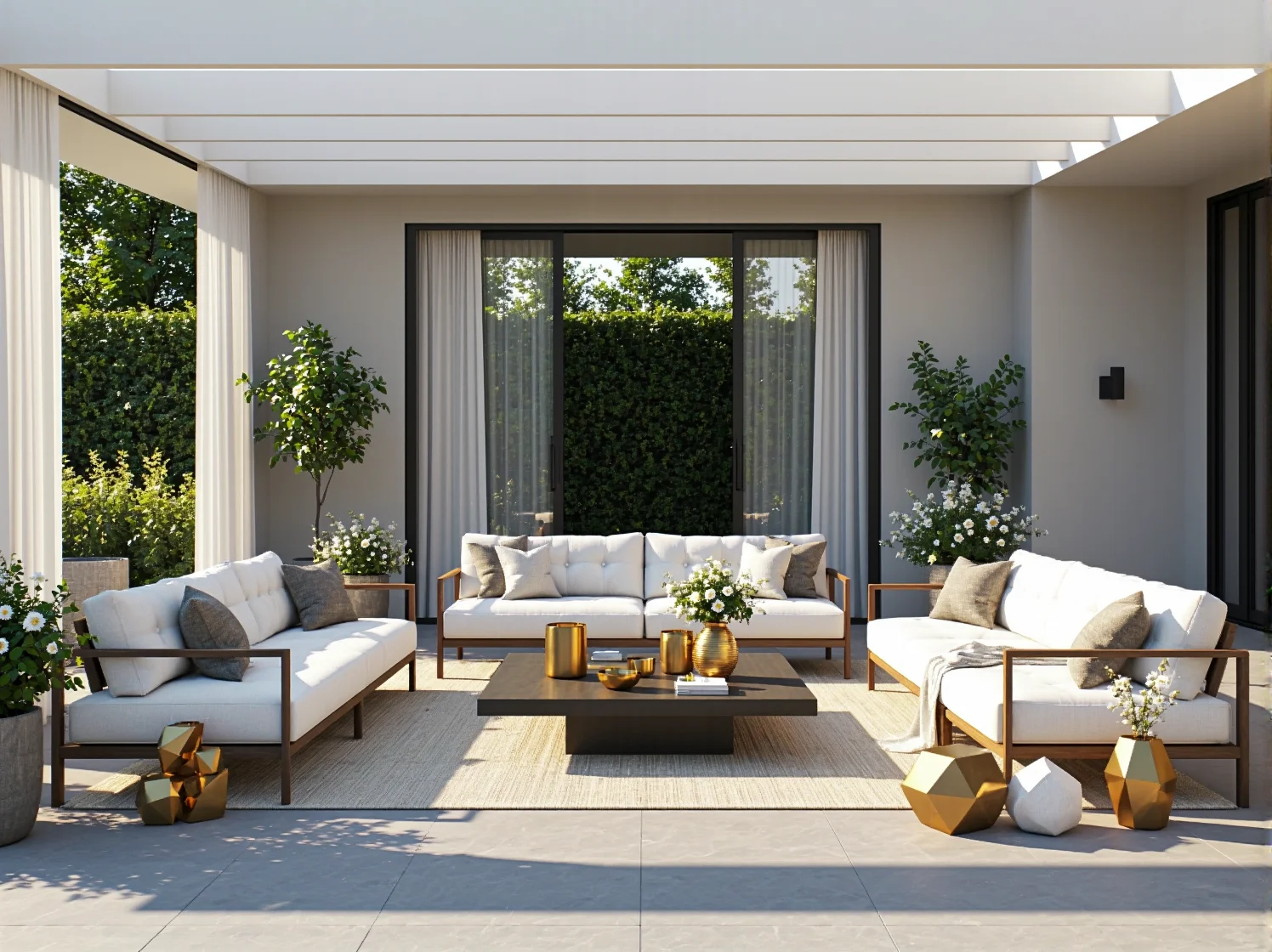 10 inspiracji na urządzenie tarasu w stylu glamour z luksusowymi dodatkami