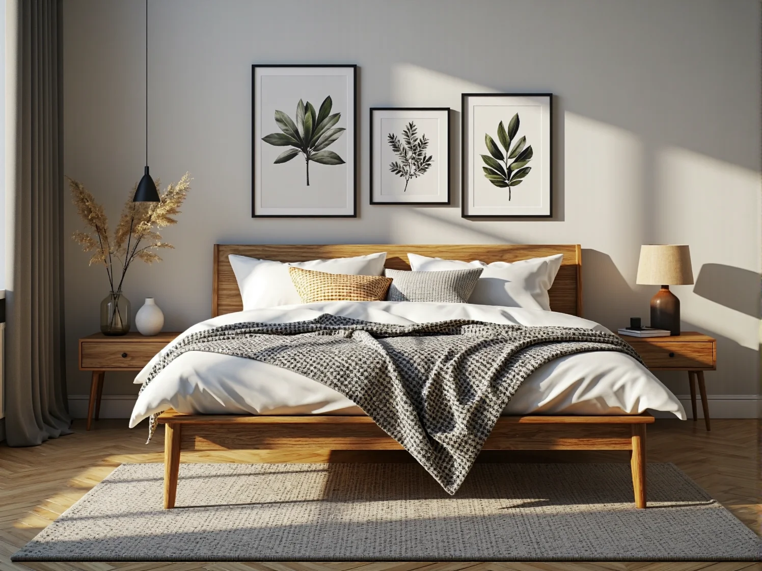 Efekt odnawiania mebli do wnętrza retro-scandi. Drewno dodaje przytulności i nawiązuje do natury.