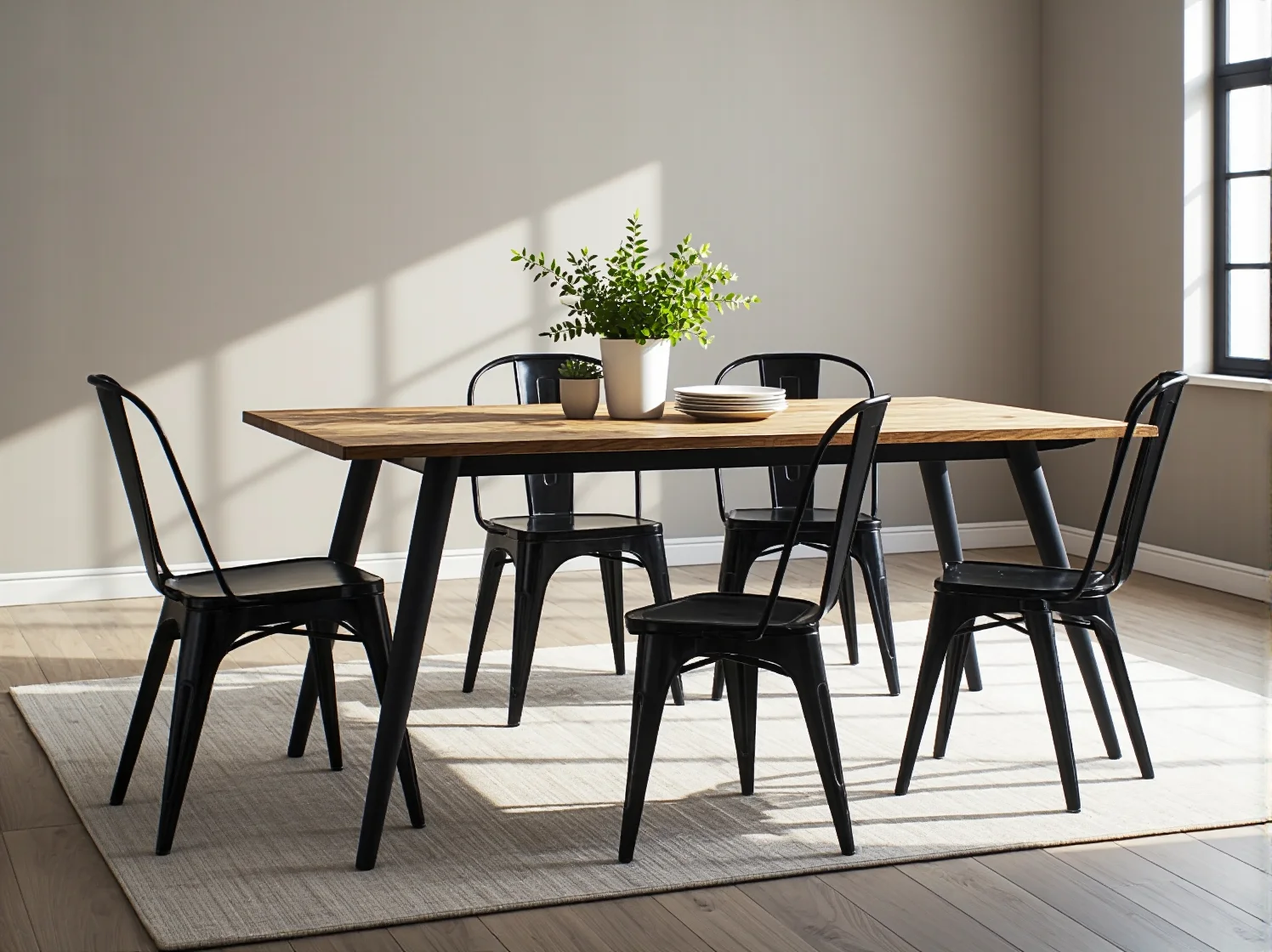 Gotowa komoda z metalu z odzysku jako element dekoracyjny w nowoczesnym wnętrzu.