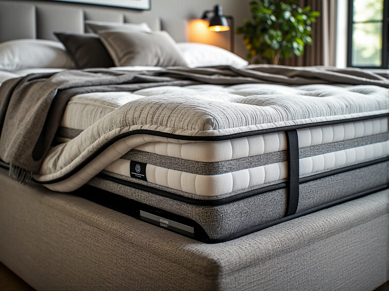 Zbliżenie na naturalne wypełnienie sofy, takie jak wełna lub lateks, ukazujące jego fakturę.