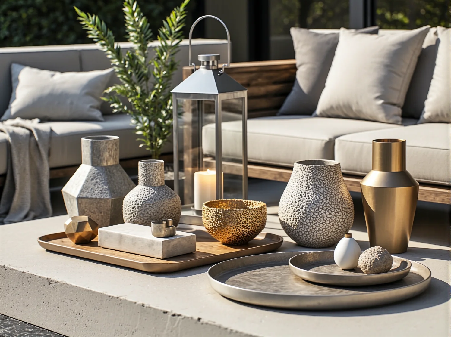 Nowoczesne oświetlenie tarasu glamour w strefie relaksu premium.