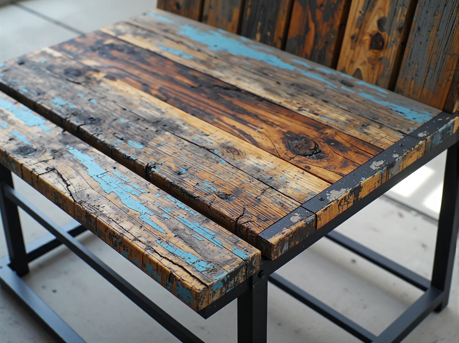 Dokładne ściąganie starej farby z drewnianej szafki w ramach renowacji mebli loftowych.