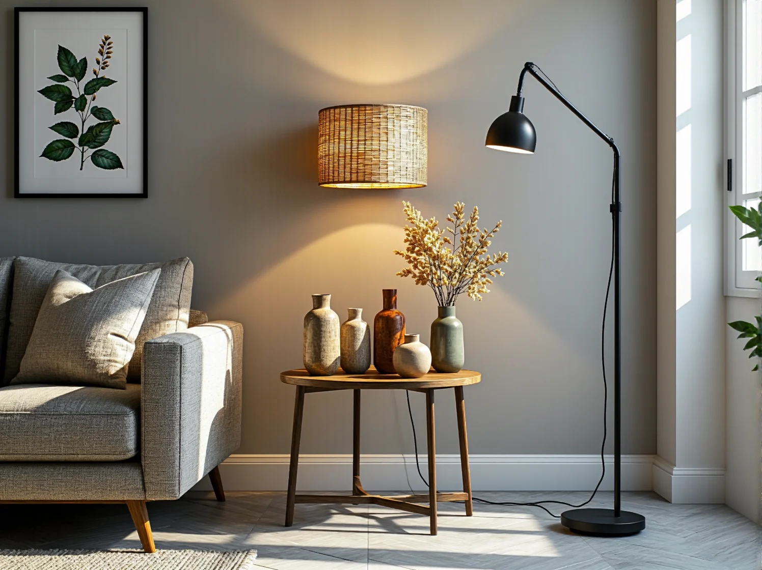 Inspiracja na salon z meblami z recyklingu i dodatkami z naturalnych materiałów. Zrównoważony design w praktyce.