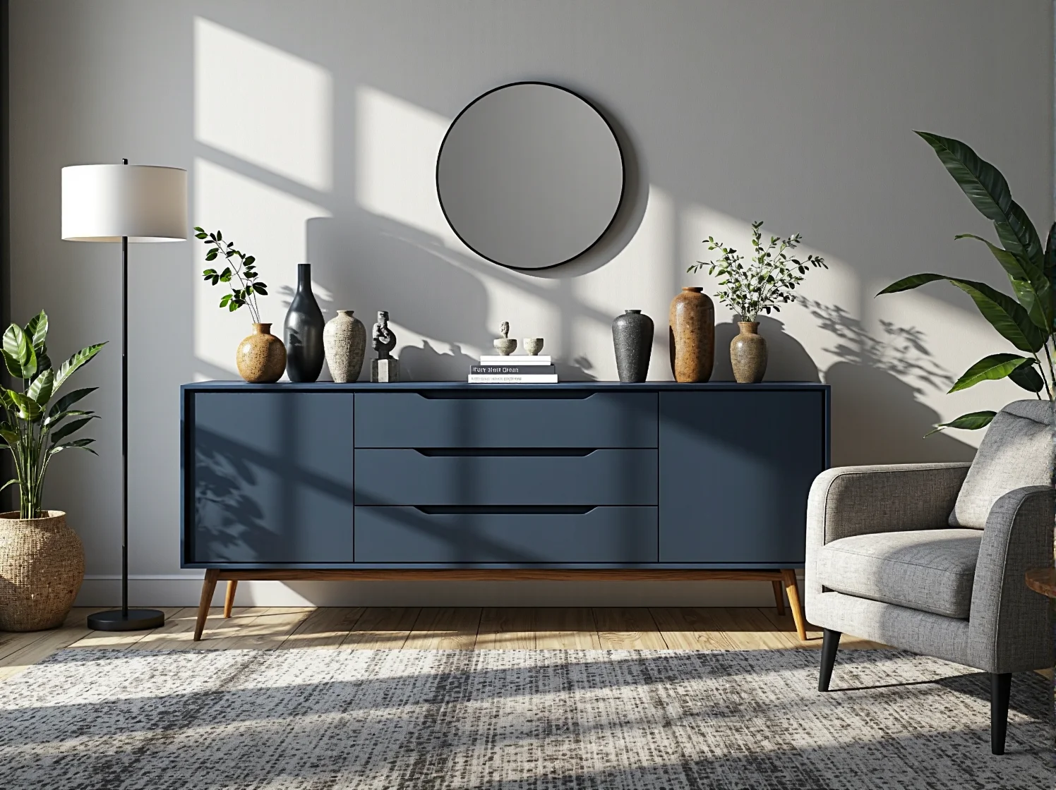 Skandynawska komoda Lykke do salonu – porządek i elegancja w jednym.